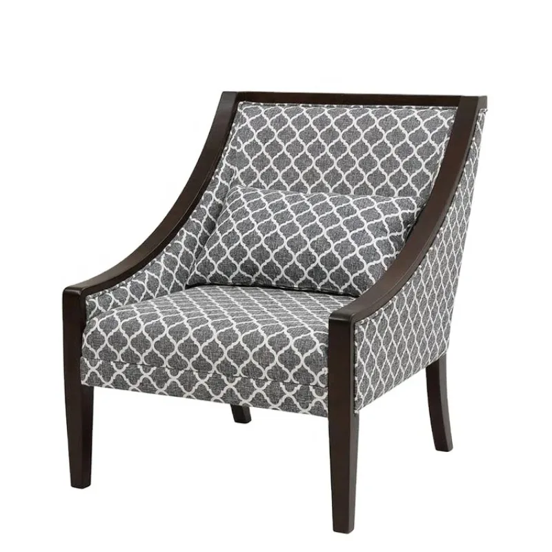 Modern Living Wooden Frame Armchair with Armrests Upholstered Lounge Sofa for Office Hospitals Hotel Restaurants