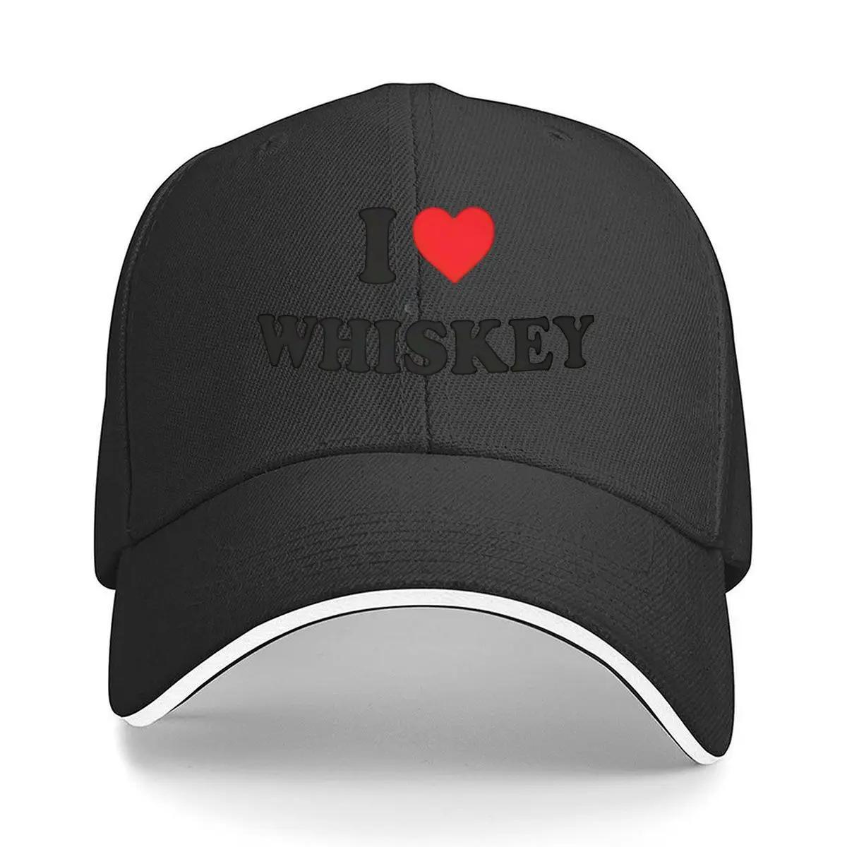 I Love Whiskey Funny Humor Sandwich Baseball Cap Outdoor Workouts Sun Hat