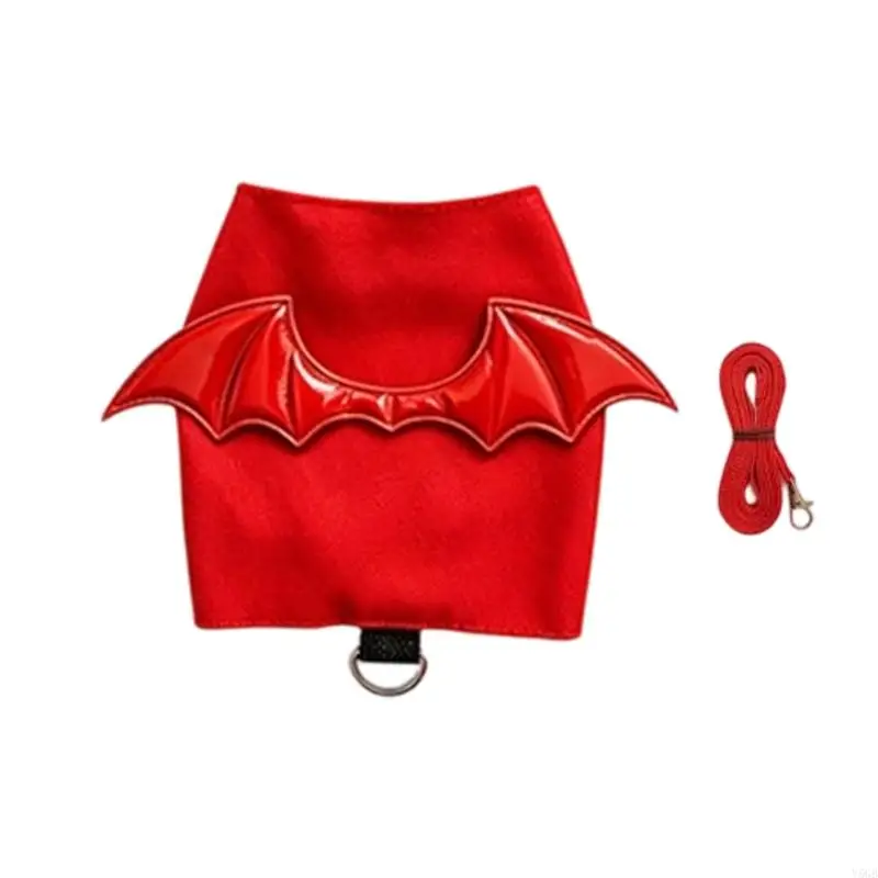 Canvas Body-Wrap Walking Gear for Small Pet Reptiles, with a Rear Connection Point and Wing Styling for Guided Activity Y5GB