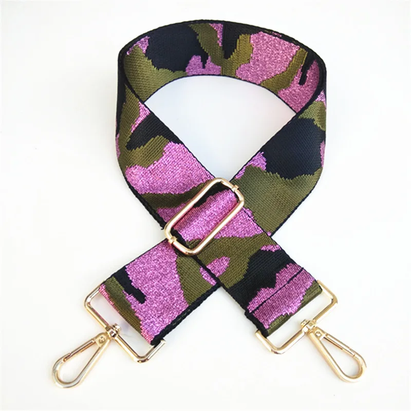 Camouflage Pattern Belts 5cm Rainbow Shoulder Strap for Bag Women Bag Accessories for Crochet Bags