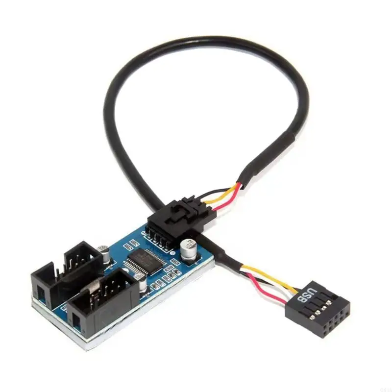 Q84a expanda seus recursos USB 9pin multiplicador cabeçalho placas 9pin 9pin splitter USB SPLITTER EASO Gerenciamento