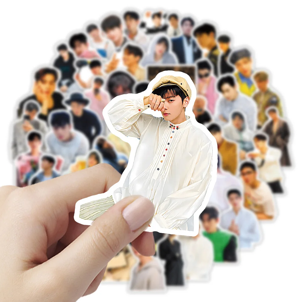 

10/50PCS Cha EunWoo Singer Graffiti Stickers Personalized Creative Decorative Skateboard Motorcycle Helmet Suitcase Decal