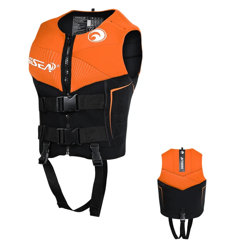 Men Fishing Life Jacket Adult Portable Boat Vest Sea Snap Strap with Large Buoyancy Vest Sailing Snorkeling Swimming