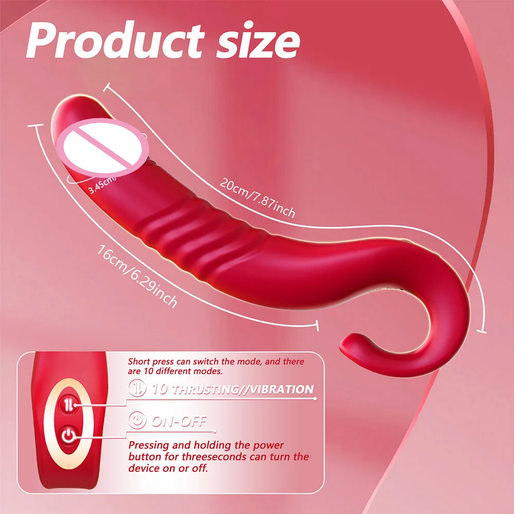 Beginner Thrusting Dildo Vibrator Anal Massager 10 Modes G Spot Clitoral Stimulator Female Masturbation Sex Toy for Women - view 3