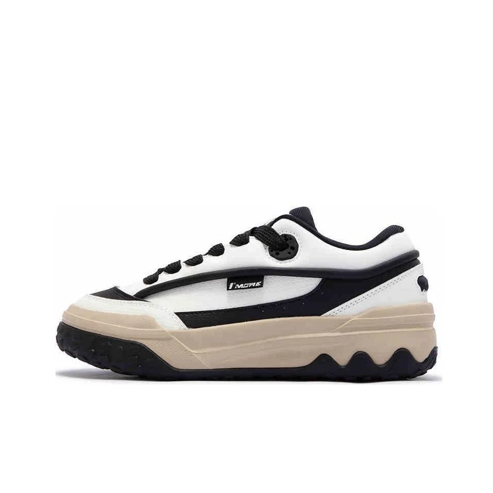 361 Shortbread Comfortable And Trendy Slip Resistant Abrasion Resistant Mid top Skateboard Shoes Women's White Black 682516608/