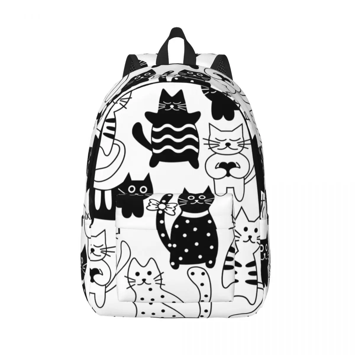

Cartoon Cats And Hearts Backpack Unisex Travel Bag Schoolbag Bookbag Mochila