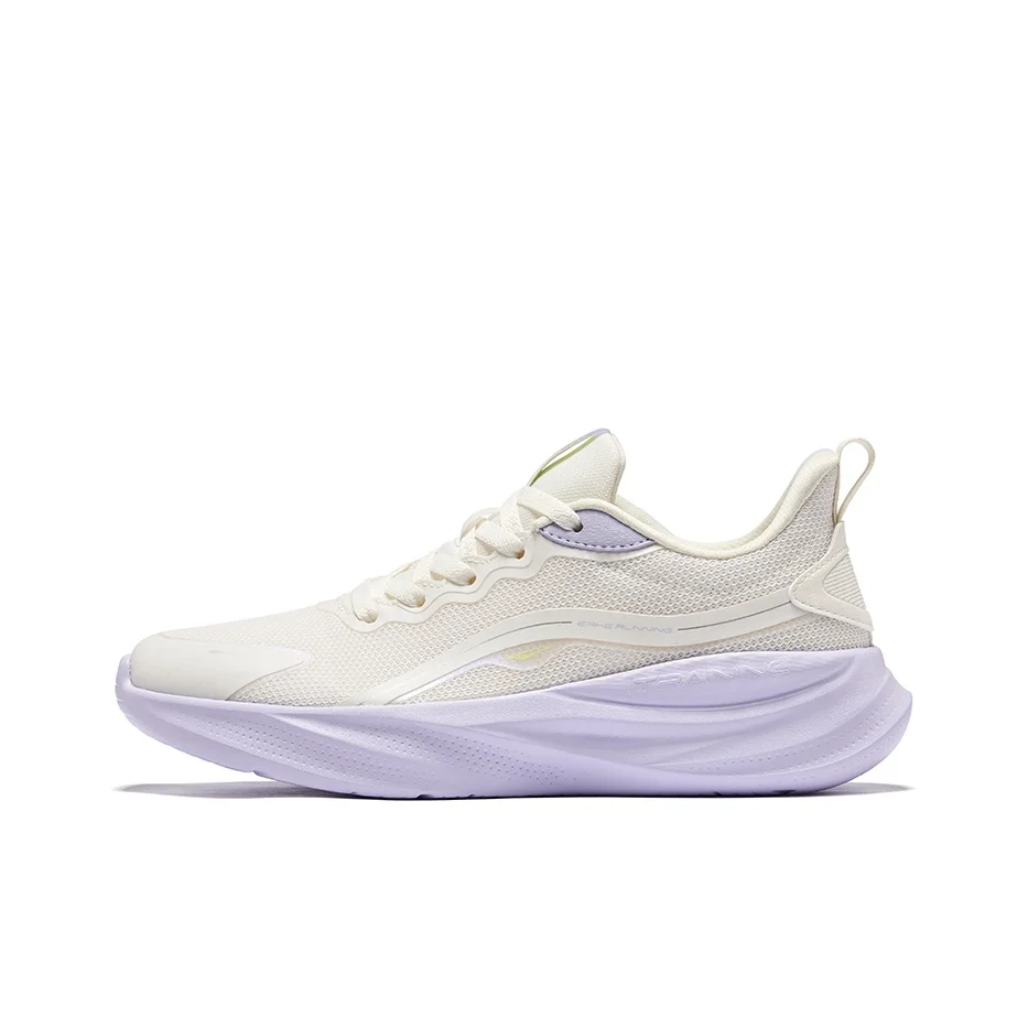 Erke Cushioning Breathable Rebound Low top Casual Running Shoes Women's Microcrystal White Lilac 52125103497-005