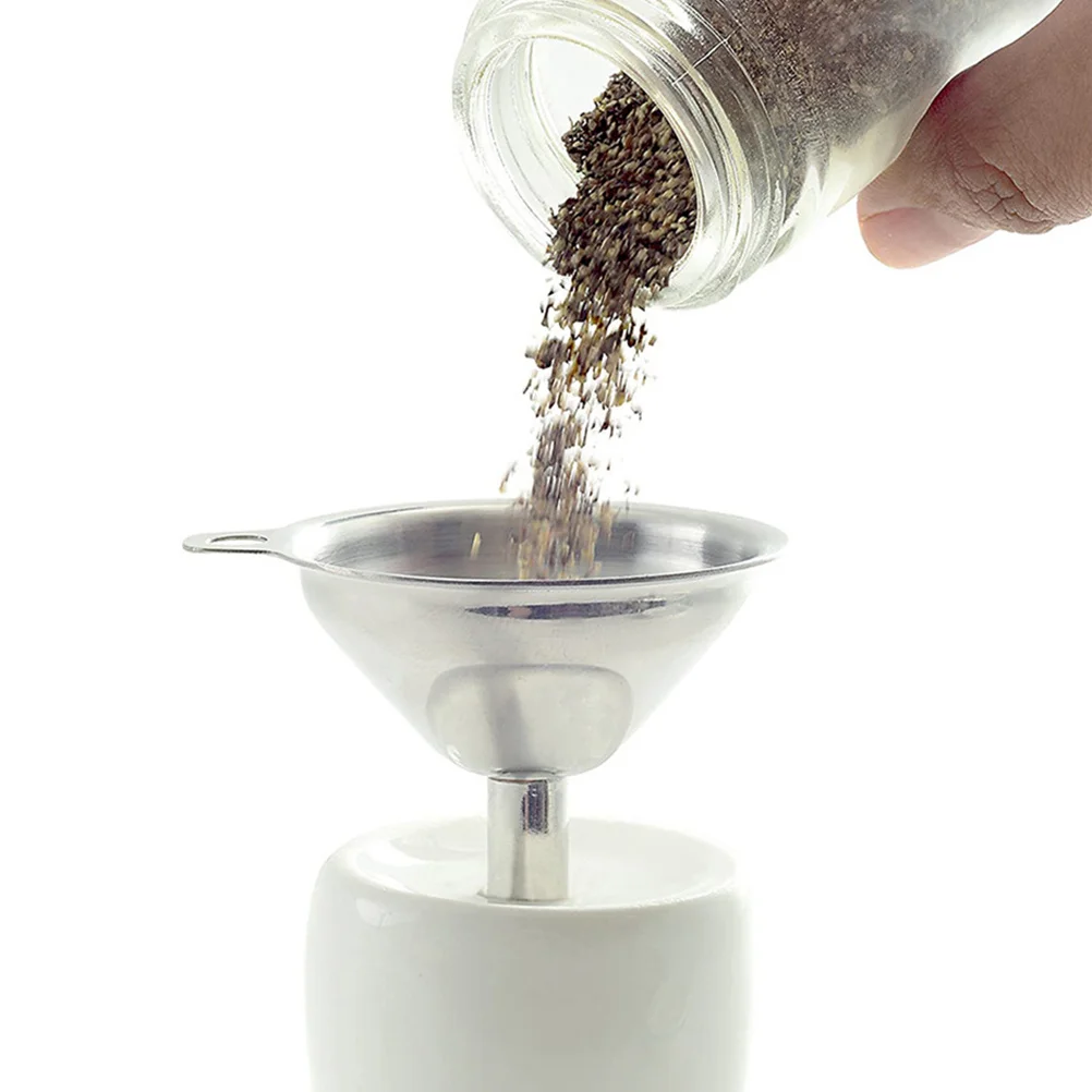 

3Pcs Stainless Steel Funnel Set Kitchen Wine Oil Liquid Dispensing Funnel for Home Bottles Jars Easy Transfer Tool