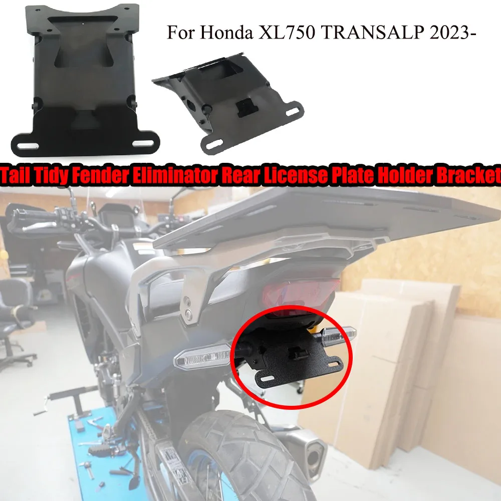 

100% Brand New For Honda XL750 TRANSALP XL750 2023 Motorcycle Tail Tidy Fender Eliminator Rear License Plate Holder BracketBlack