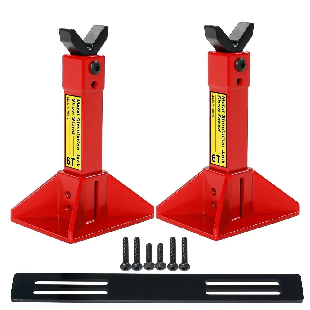 

2pcs Metal Mini Jack Stands Decoration Repairing Tool For 1/10 Rc Crawler Car Trxs Trx4 Axial Scx10 Rgt Yikong Cc01d110 Tf2