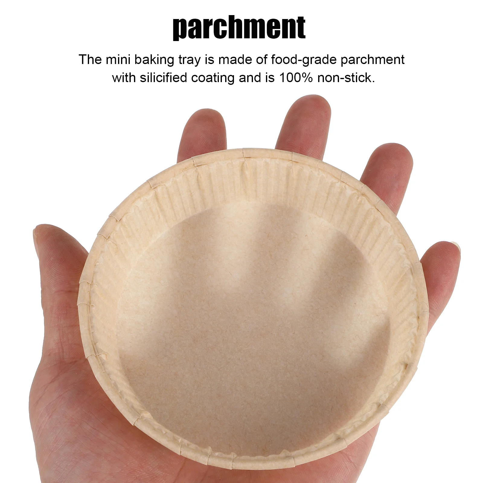 100 Pcs Baking Cake Paper Mold Tart Pans for Hardware Lampshades Container Trays Food Grade Parchment Quiche Baby Wicker