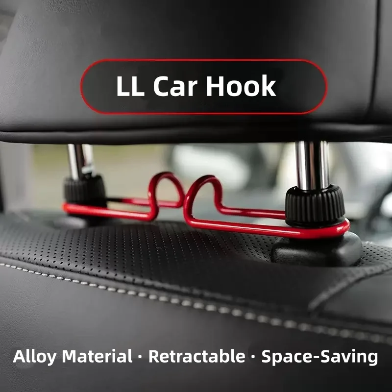1PCS Car Seat Headrest Hook Auto Back Seat Organizer Hanger Storage Holder for Handbag Purse Bags Clothes Coats