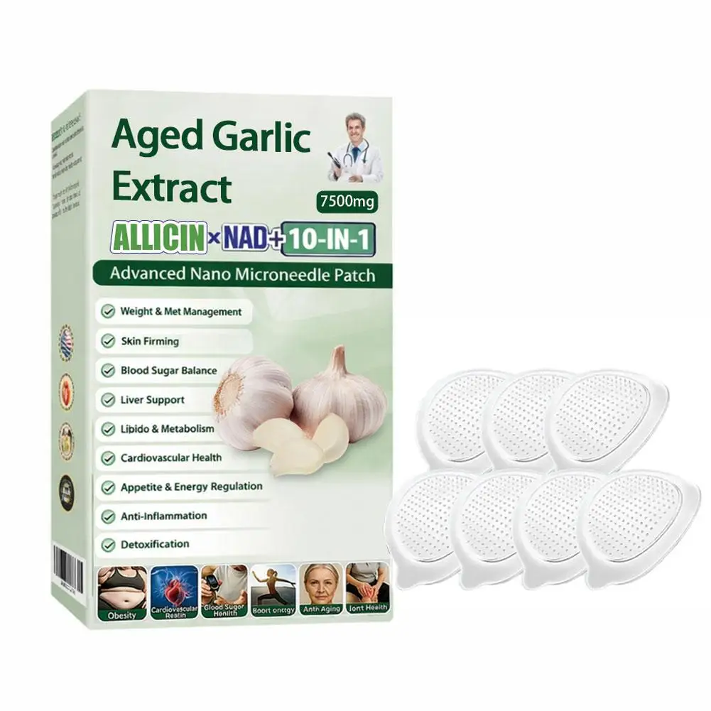 Aged Garlic & Moringa Microneedle Patches Advanced Nano Technology Boost Metabolism & Energy Balance, Soothe Nourish Skin Care