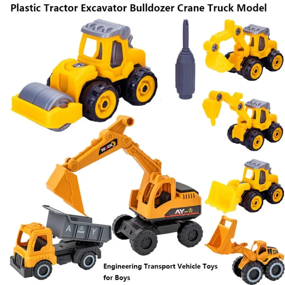 Plastic Engineering Transport Vehicle Drop Resistant 10 Styles Crane Truck Model Children Collection Gifts Simulation Diecast