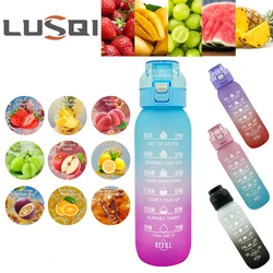 LUSQI 1000ML Water Bottle  With 9PCS Random Flavor Pods Portable Suitable For Outdoor Sports Family Camping