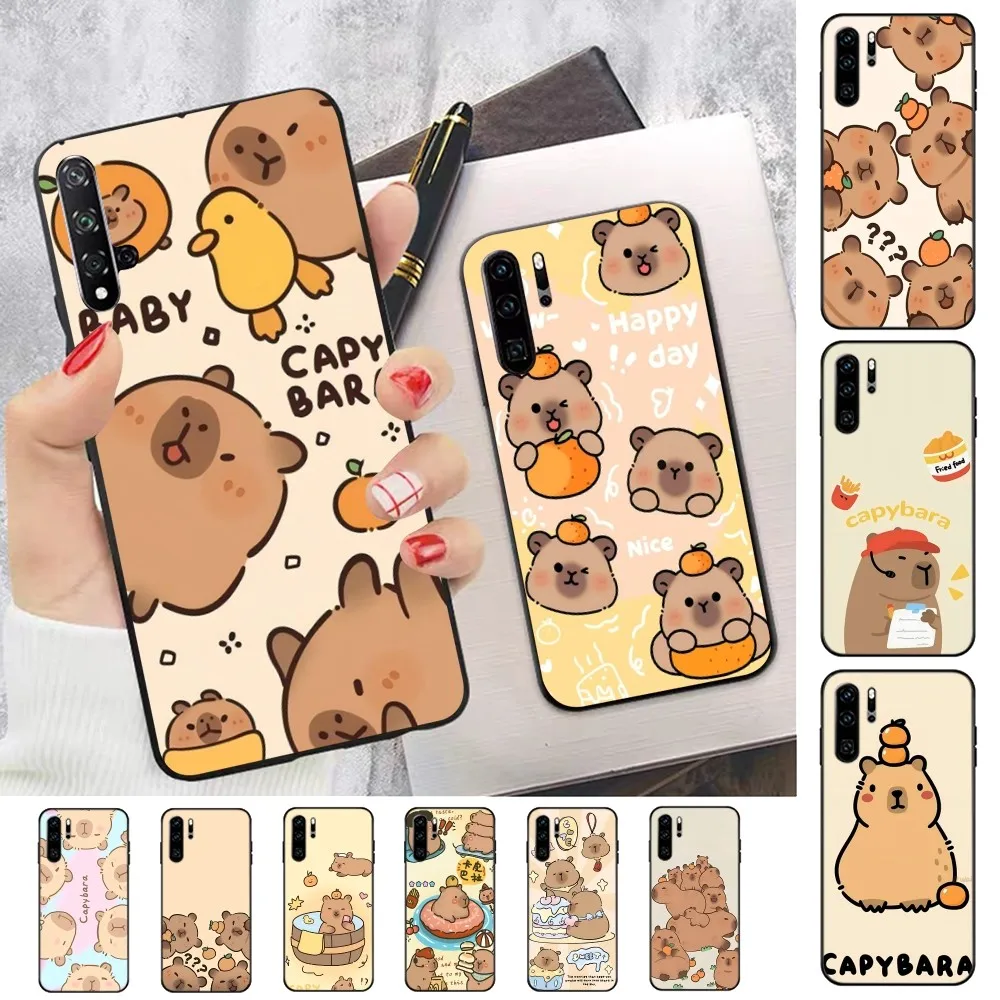 Cartoon Capybara Phone Case For Huawei P 8 9 10 20 30 40 50 Pro Lite Psmart Honor 10 lite 70 Mate 20lite