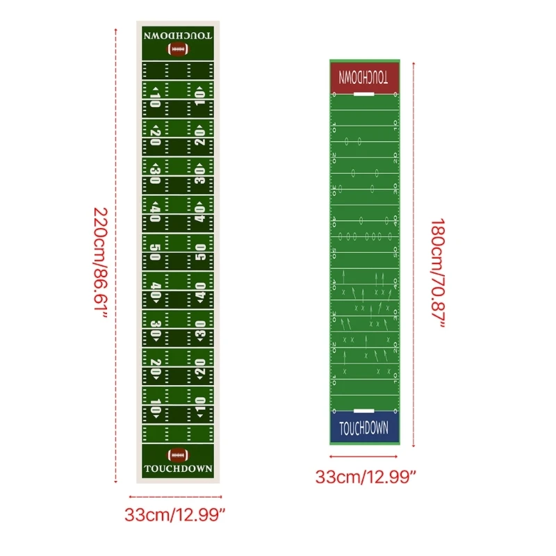 American Football Courts Tischläufer Touch Down Football Party Tischdekoration Grastischdecke für Heimdekoration