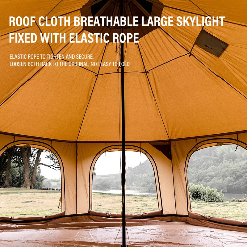 Oversized Mongolian Yurt Tent Large Camping Waterproof Sunproof Tent for 8+ people Air shelter Dome tent Family Hiking Travel