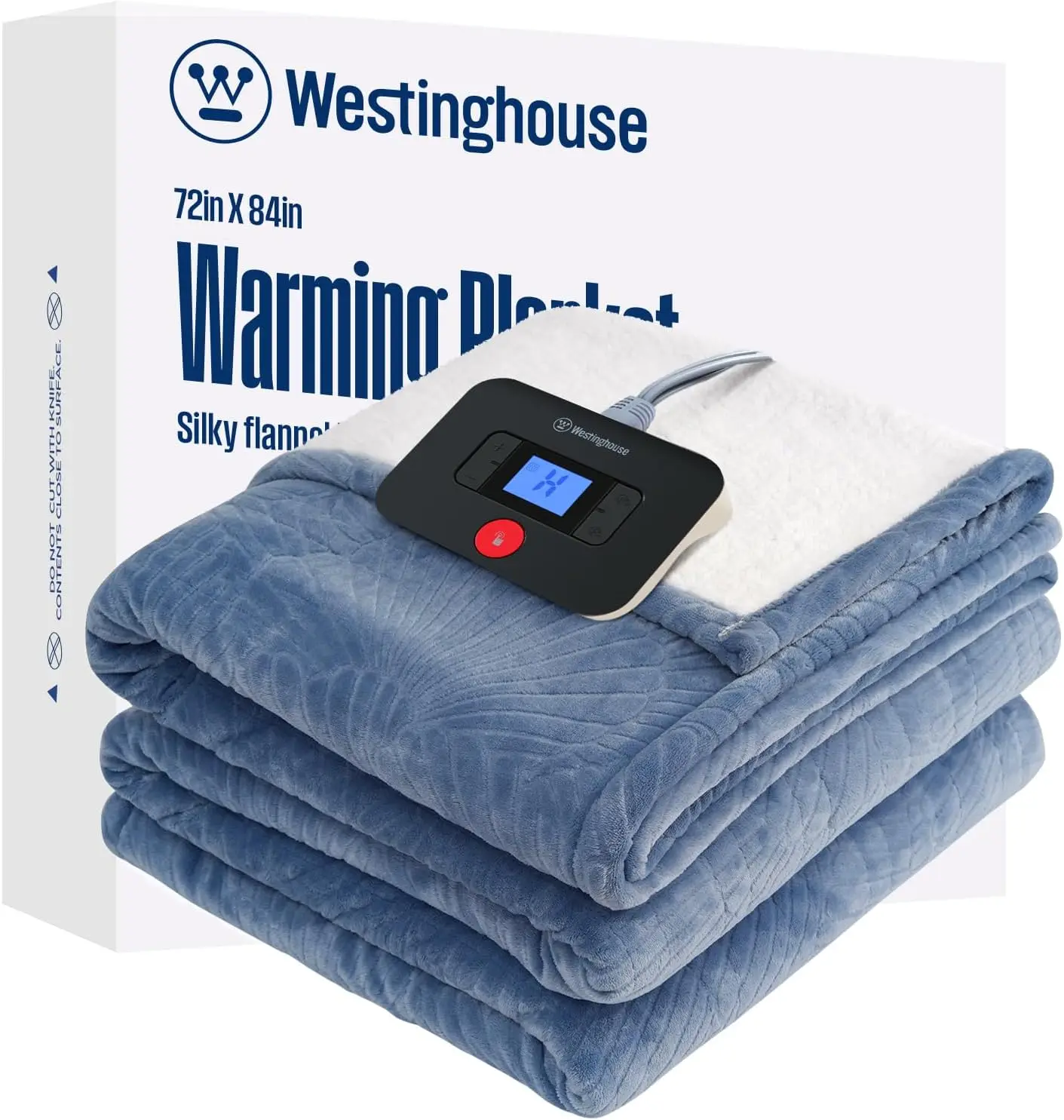 

Full Size Electric Heated Blanket with 10 Heat Levels, Auto-Off Timer, Reversible Flannel to Sherpa Design