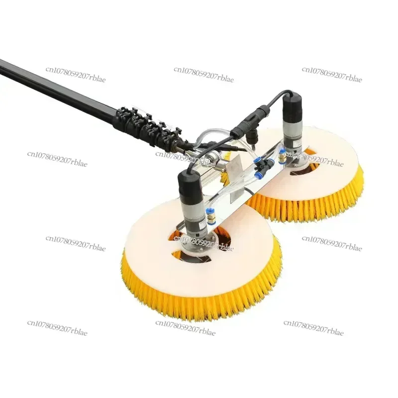 Carbon Fiber Telescopic Pole Single Brush Head Dual Power Solar Panel Cleaning Brushes