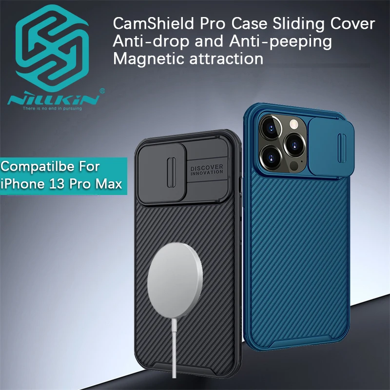 Nillkin For Apple iPhone 13 Pro Max/12 Pro Max/12 Mini CamShield Pro Magnetic Case Lens cover protective Phone Case shell TPU+PC