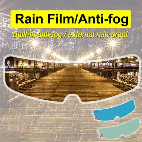 Universal Motorcycle Helmet Rainproof Film Safety Driving Durable Nano Coating Sticker Anti-Fog Film Moto Helmets Accessories