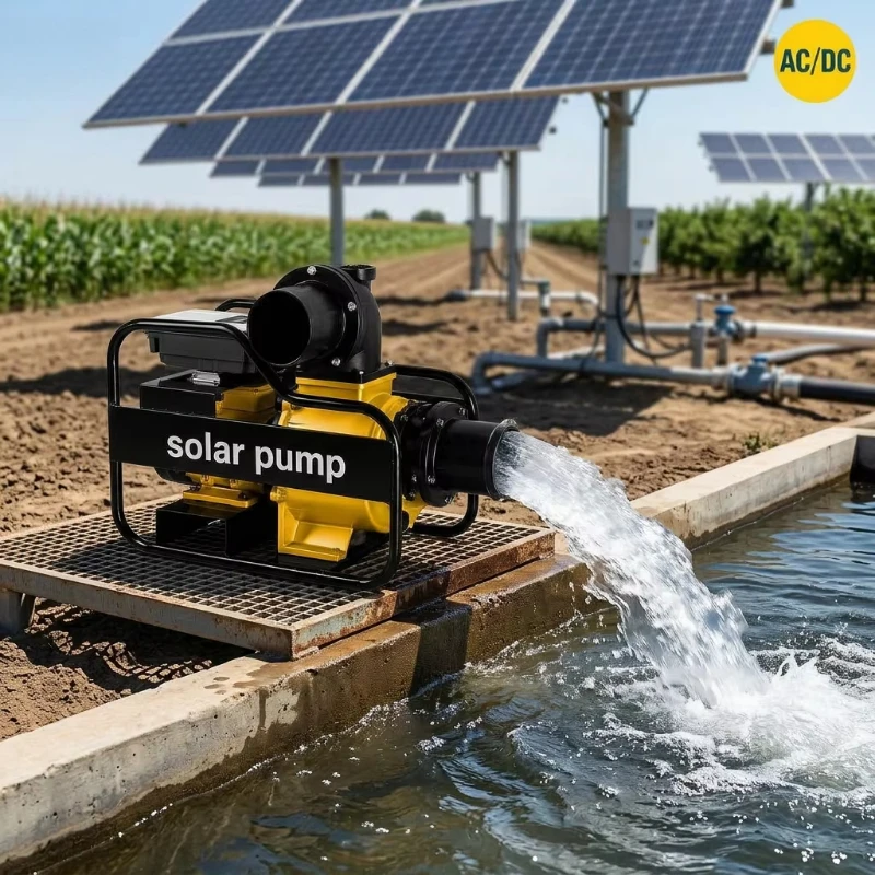 High Flow DC Motor Solar Self-priming Pump for Irrigation Garden Pond Livestock Tank Fast Delivery