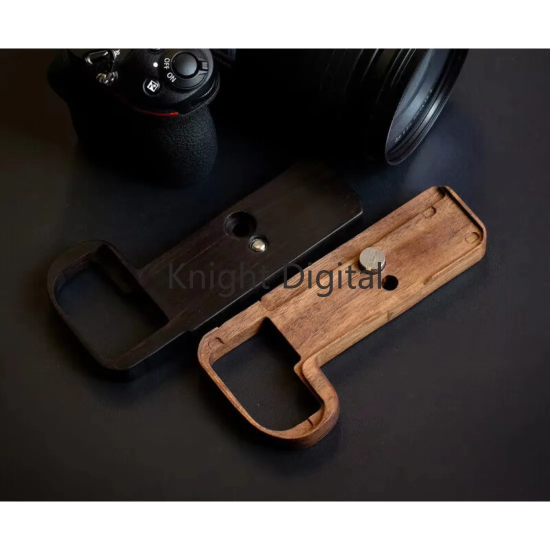 اليدوية الأبنوس الجوز خشبية قاعدة الكاميرا لوحة مقبض قبضة لنيكون Z7 Z6 Z5 II معدات الاستوديو اكسسوارات التصوير الفوتوغرافي