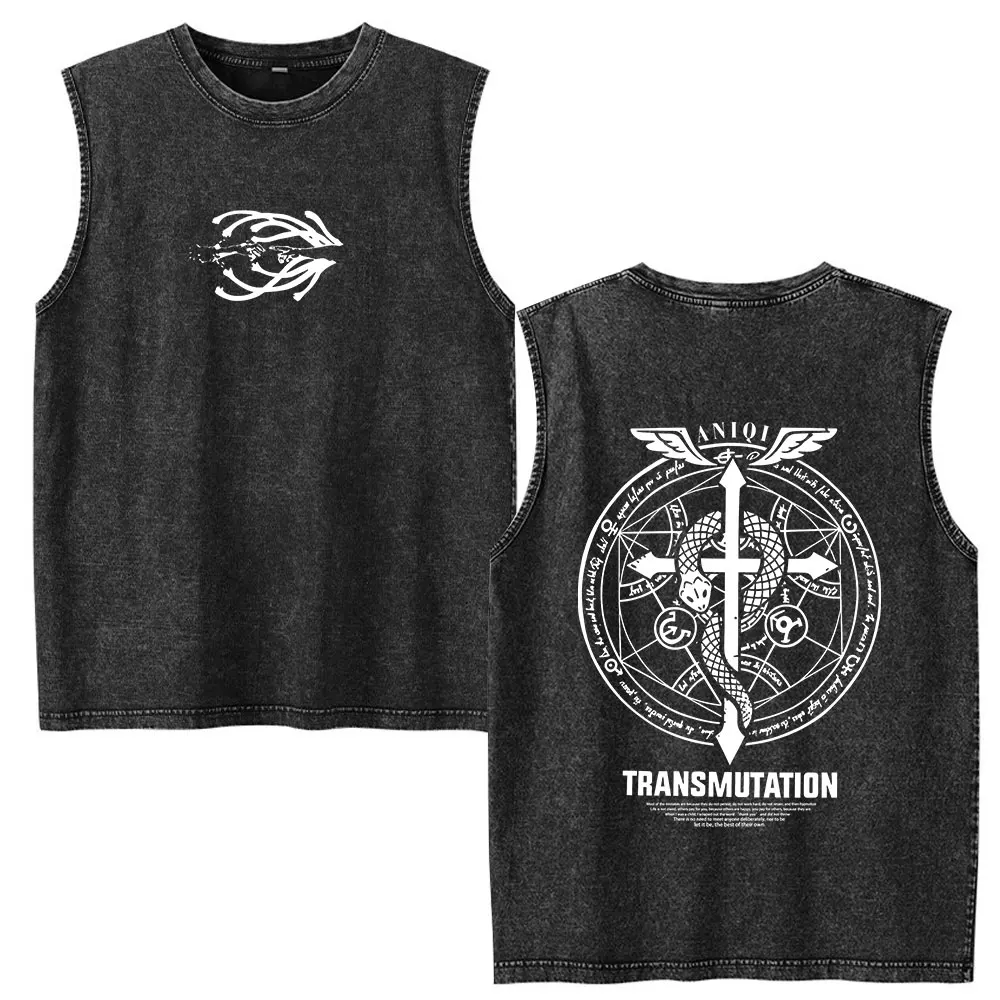Fullmetal Alchemist Washed Tank Top Men's Casual T-Shirt