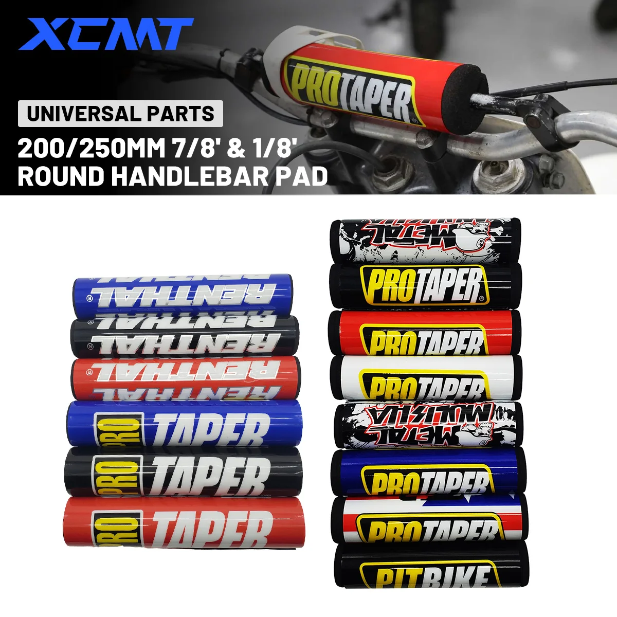 Motorcycle Pro Taper 20/25cm Round Handlebar Pad 7/8