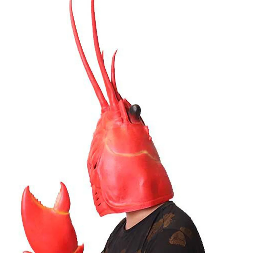 Lobster Balaclava Gloves Role Play Crab Claw Outdoor Costume The Wear-resistant Mittens Lovely Pliers Latex