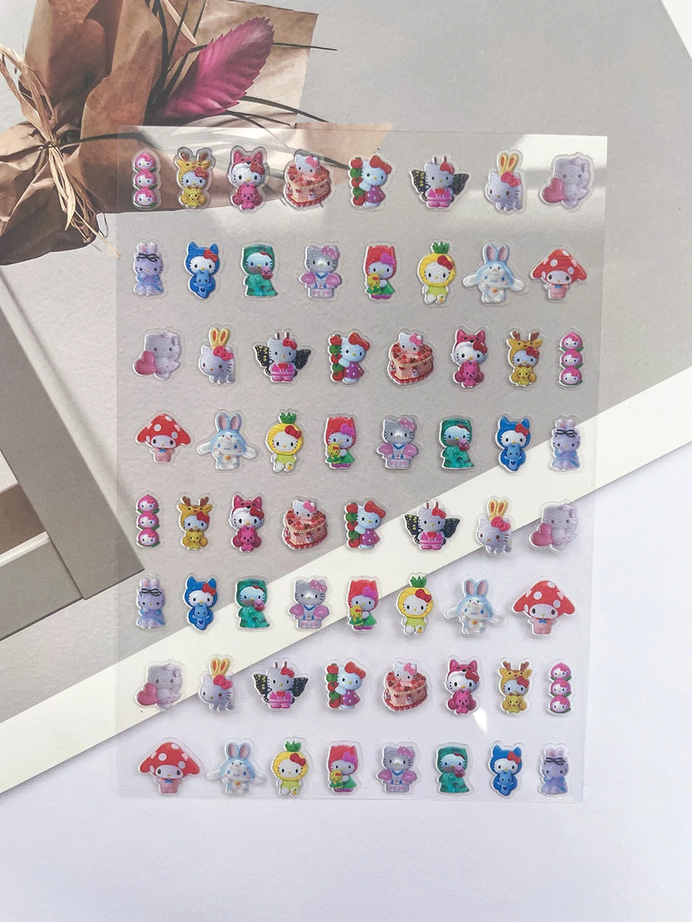 1pcs Pvc Mini Long Legs Hellokitty Poster Goods Stickers Nail Art Wholesale Diy Laptop Bottle Phone Case Keyboard Friend Gifts