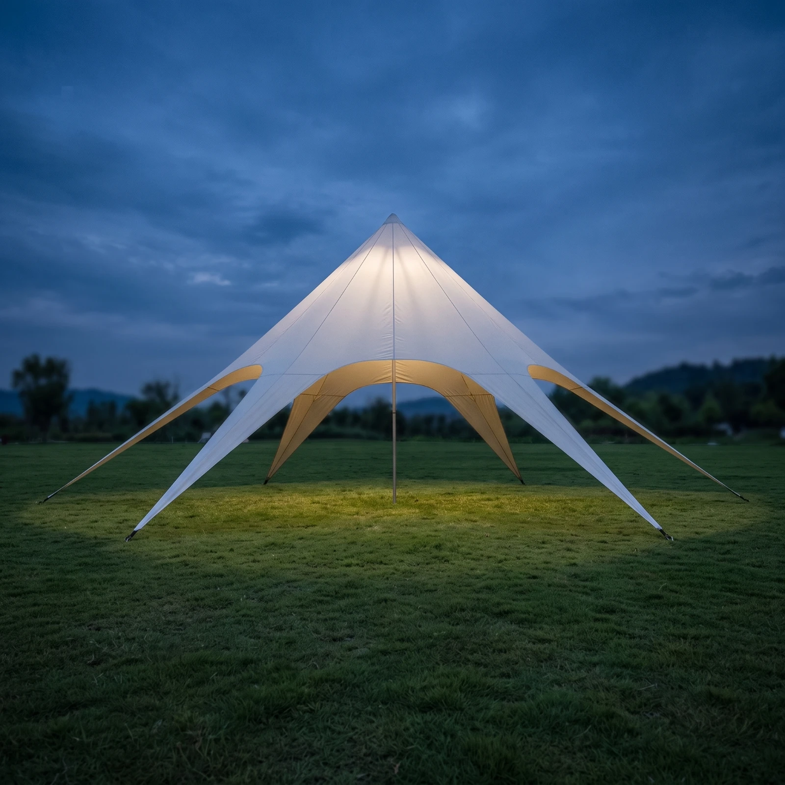 Star Canopy Sturdy Canopy Tent with Stakes Outdoor Tent with Pole Easy Setup Outdoor Shade Portable for Campers, Glamping