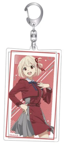 Game Kurumi Chisato Nishikigi Mizuki Nakahara Takina Inoue Keychain Doll Anime Acrylic Keyring Pendant for Gift