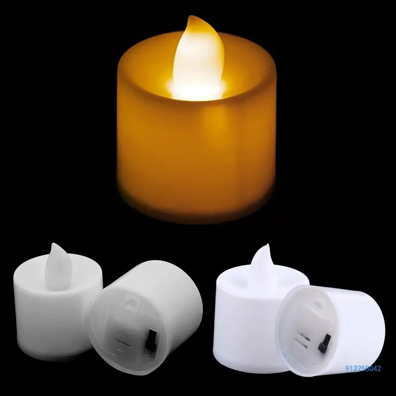 Realistic and Bright Flickering Bulb Battery Operated Flameless LED Tea Light for Home Decoration Outdoor Durable Drop shipping