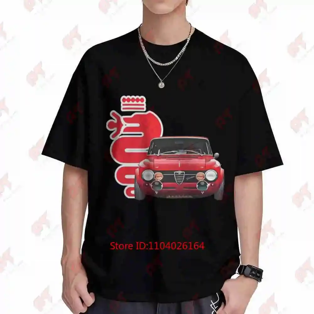 Giulia Storica Italian Vintage Cars Short Sleeve Tee 100% Cotton T-Shirt