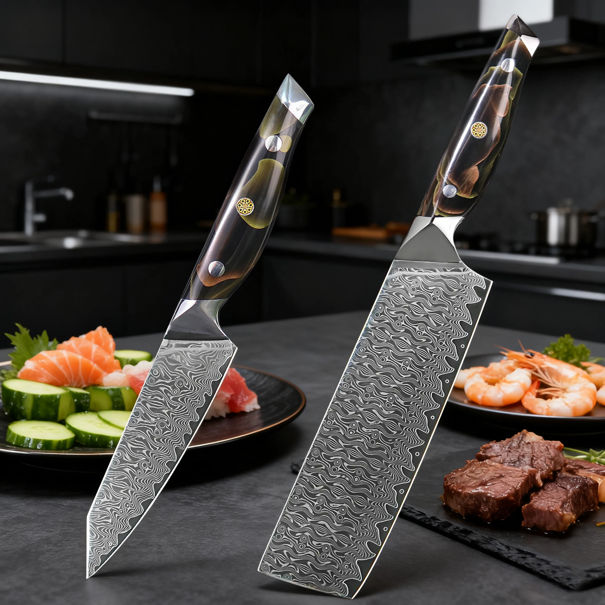 

1PC，Handmade Cleaver Knife Meat Fish Vegetable Non-slip Handle Slicing Knife Kitchen Knife Cooking Tools Kitchen Knives Stuff