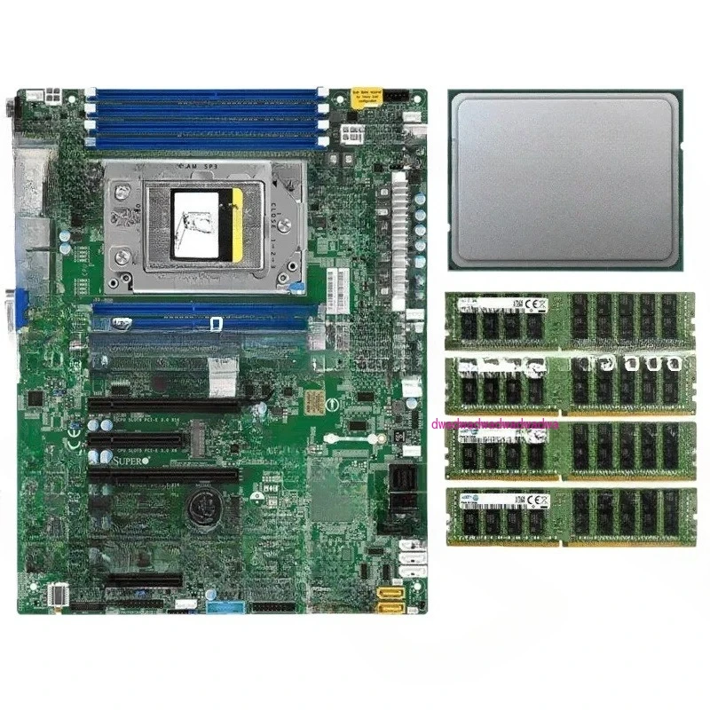 

7551P CPU 32 Cores Processor+ Supermicro H11SSL-i Motherboard Server +4x 32GB 2133P RAM