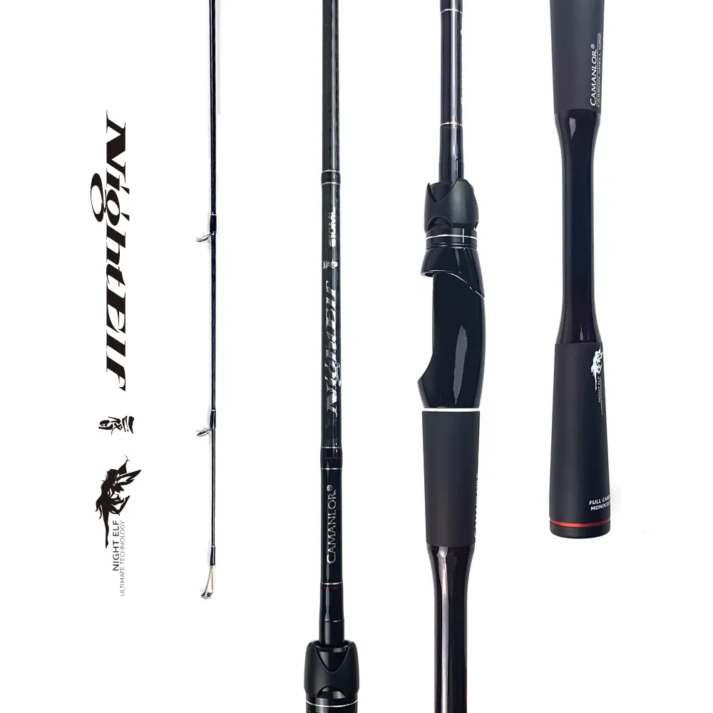 2.08m 2.13m 2.21m FUJI 46t Carbon Bass Lure Fishing Pole F Action Spinning Casting Fishing Rod