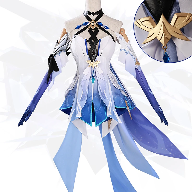 ROLECOS Genshin Impact Skirk Cosplay Kostuum Skirk Cos Kostuum Vrouwen Jurk Rollenspel Halloween Carnaval Party Fullset Outfit - afbeelding 2