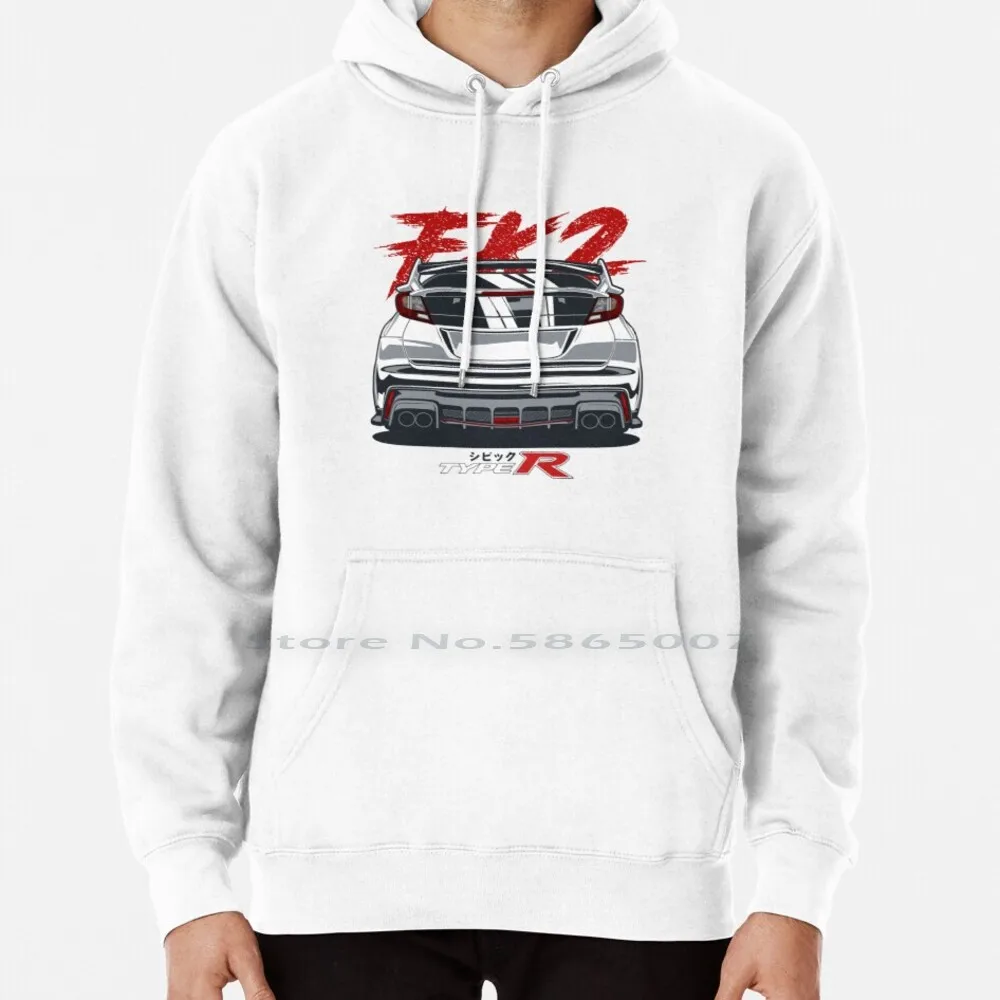 Civic Type R Fk2 Hoodie Sweater 6xl Cotton Modern Concept Mockup Style Engine Fast Road Drive Sign Speed Car Icon Classic Retro