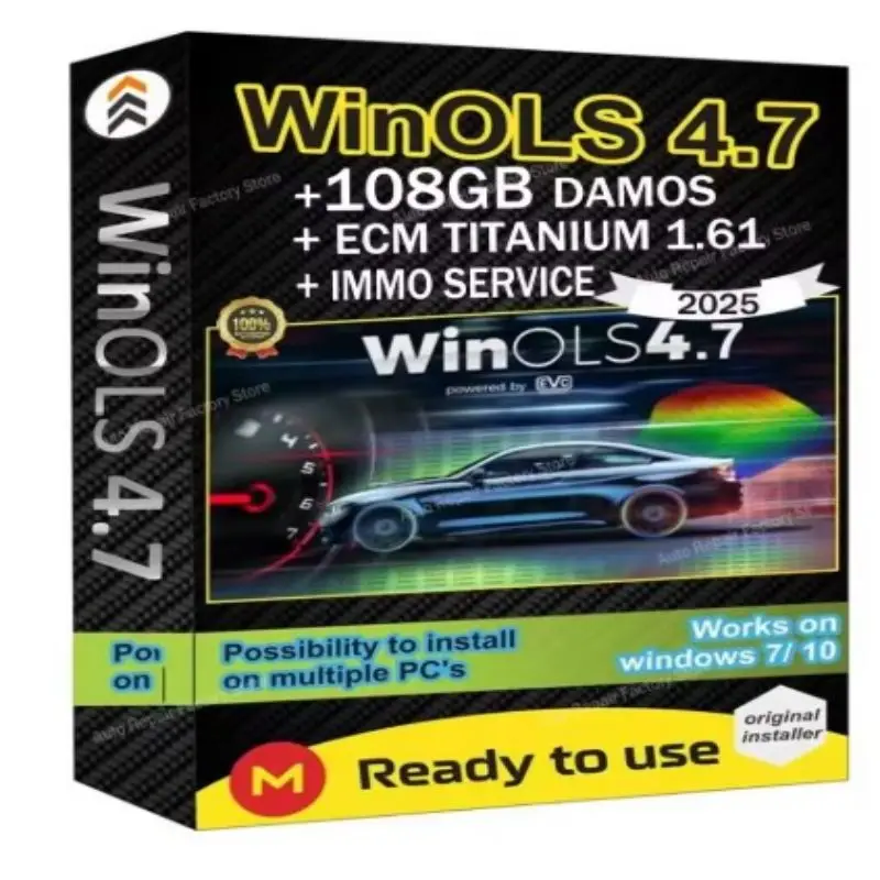 

4 in 1 Winols 4.7 fully activated + 108GB We give Windows 7 10 11 No virtual multilingual + ECM TITANIUM 1.61 + IMMO service too