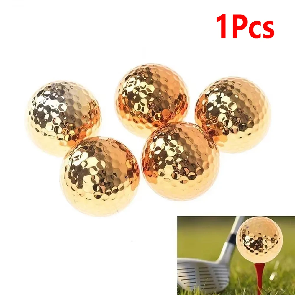 

1pc golf balls novel ball golf equipment gold color Gold Golf balls