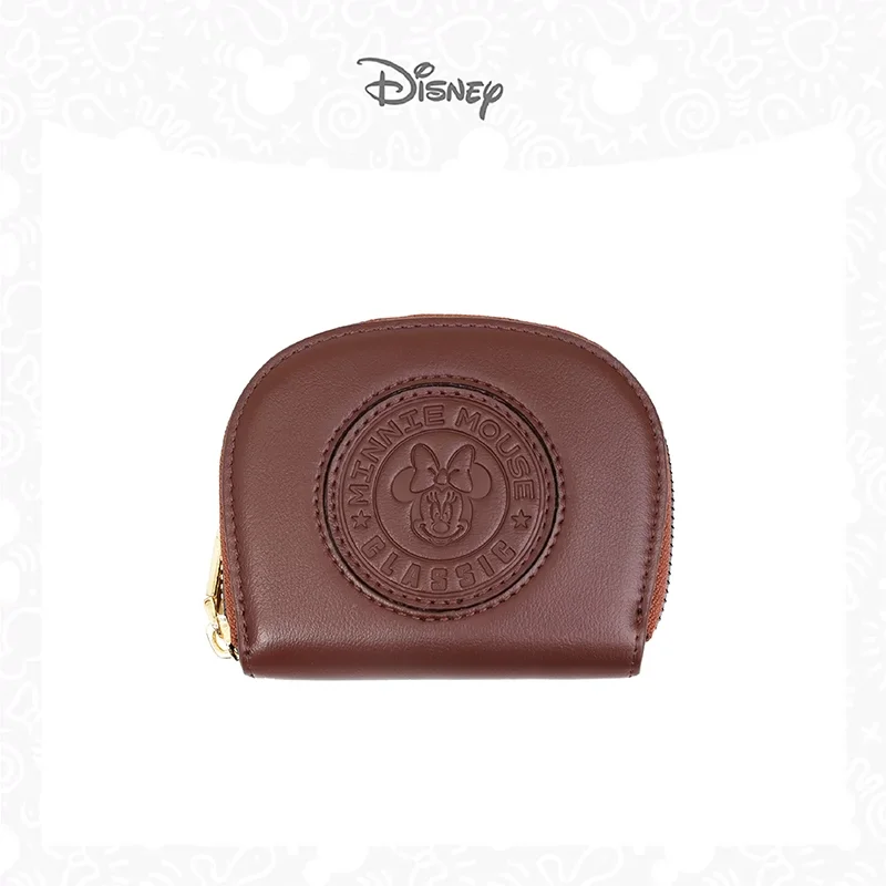 Disney-Mini sac à main vintage en relief pour femme, porte-cartes, multi-fentes, semi-rond, fermeture éclair, mignon, minimaliste, cadeau, nouveau