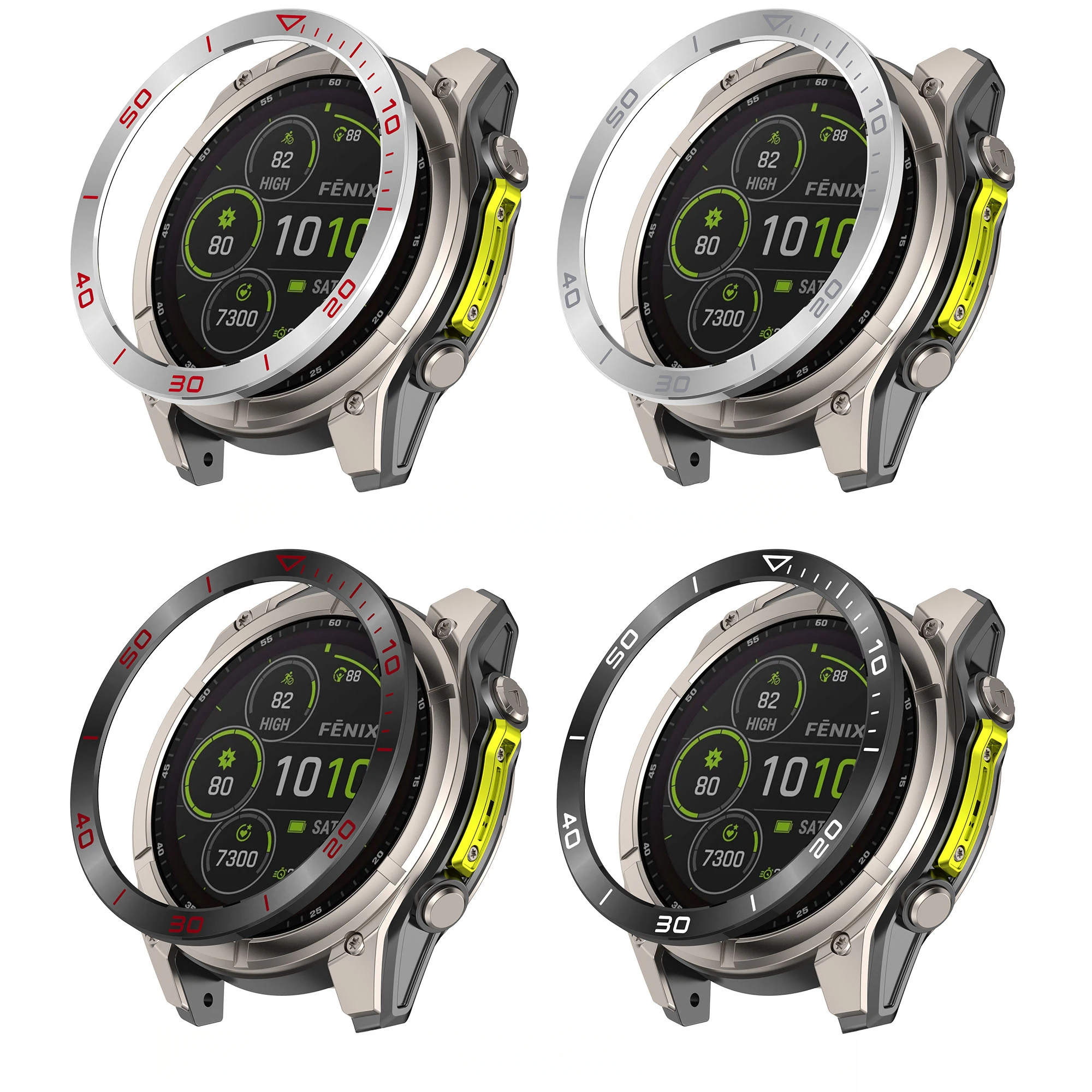 Time Speed Metal Bezel Ring for Garmin Fenix 8 51mm 47mm 43mm Scale Frame Bumper Protective Ring Garmin Tactix 8 47mm 51mm Film