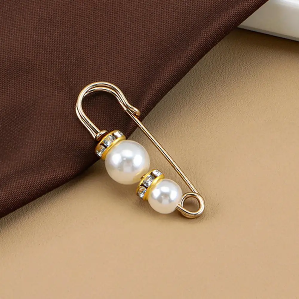 Removable Waist Tightener 2pcs Faux Pearl Waist Tightener Pins Reusable No-sew Waistband Cinchers for Loose Jeans Skirts