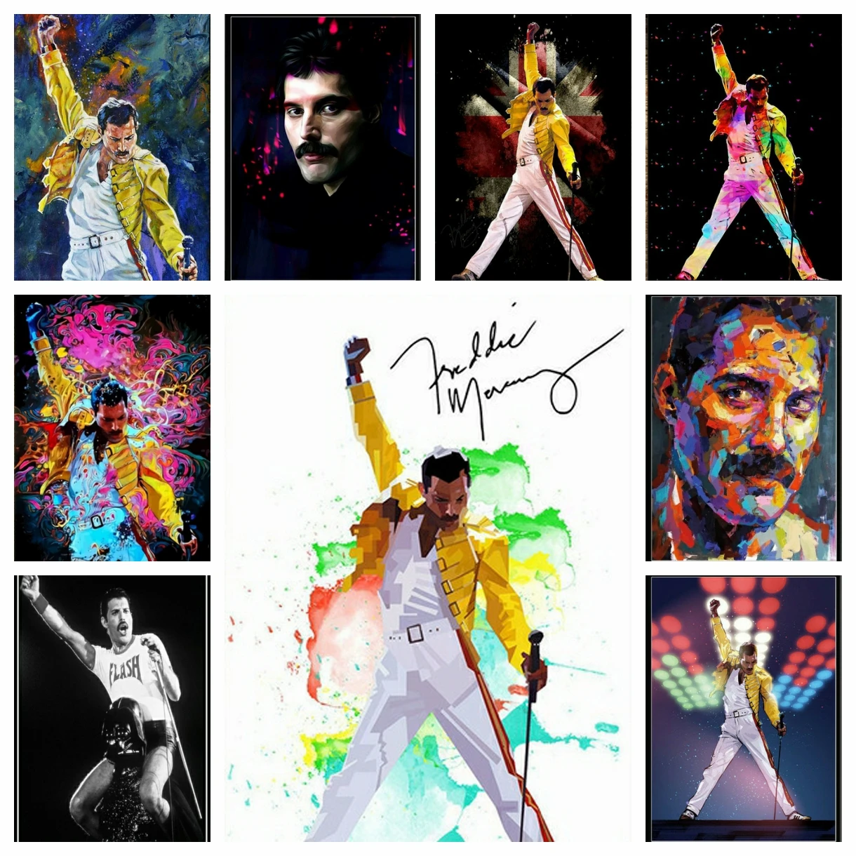 

Rock Music Freddie Mercury Diamond Painting Mosaic Embroidery Queen Legendary Singer Full Round/Square Cross Stitch Home Decor