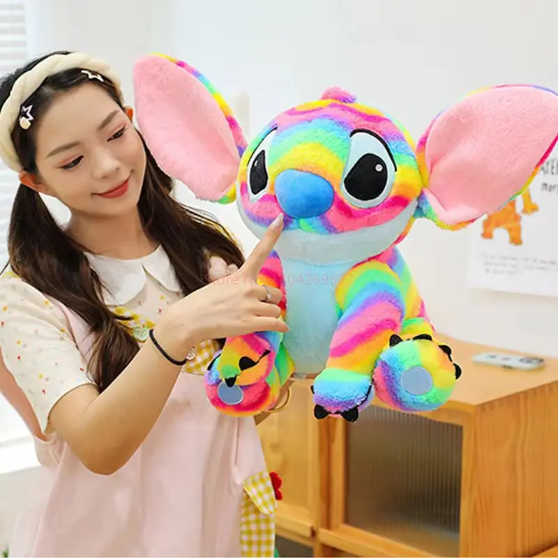 30-50cm disney lilo & ponto brinquedos de pelúcia kawaii anime dos desenhos animados plushie bonecas arco-íris ponto travesseiros presente aniversário das crianças