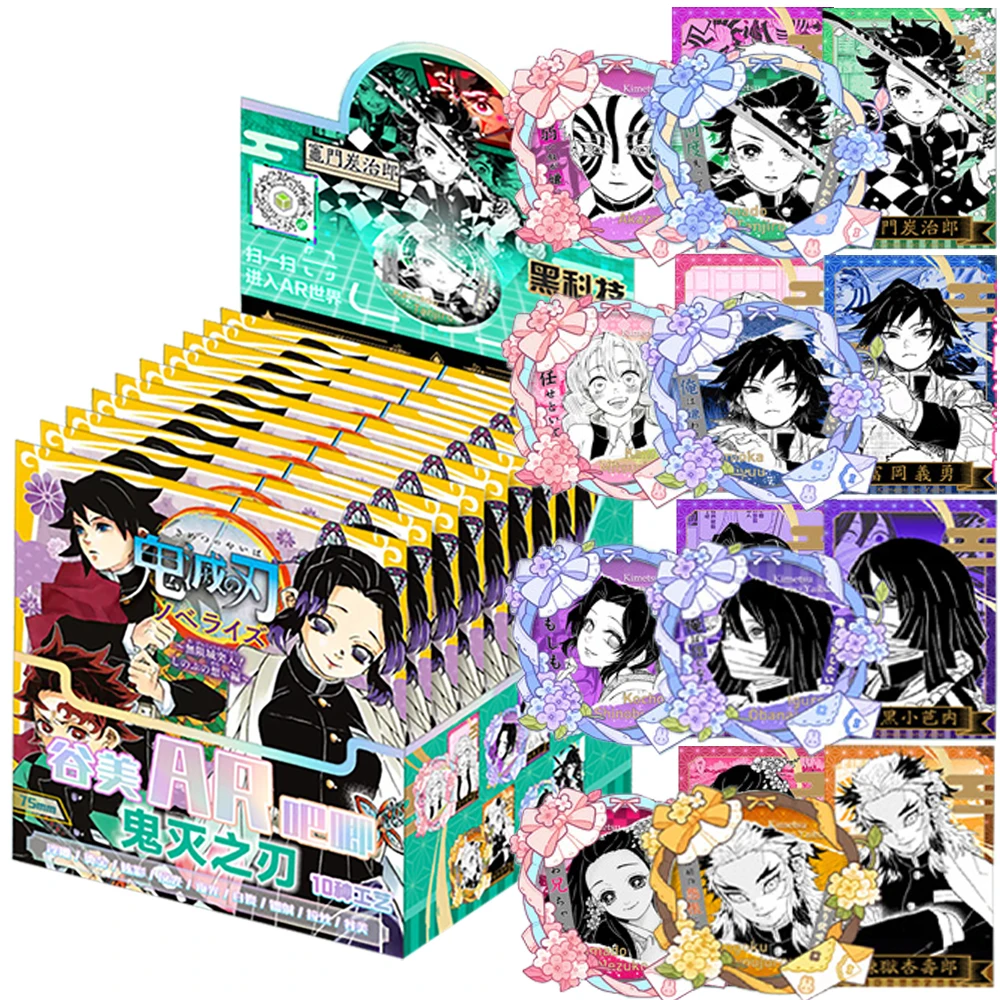 

Demon Slayer Hot Blooded Battle Anime Exquisite Round Badge Backpack Decoration Child's Collection Character Laser Card Gift Toy