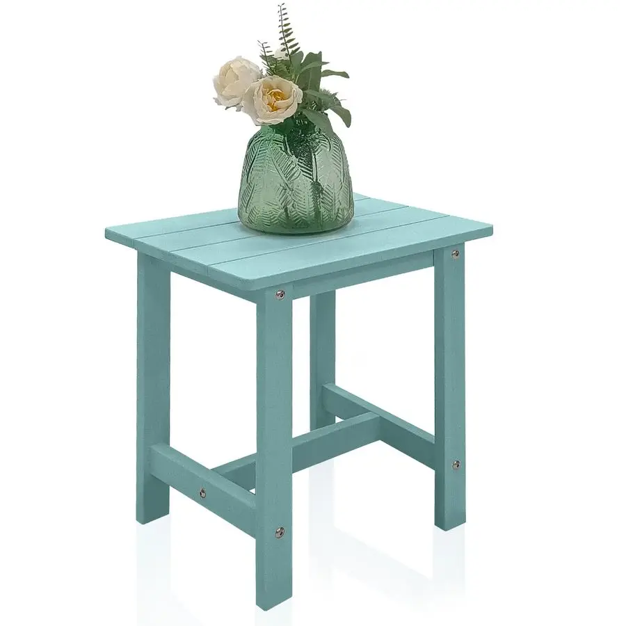 

Side Table, Weather Resistant Double Small Adirondack Side Table, Outdoor Indoor End Table for Chair, 17 Patio Table for Pool, D